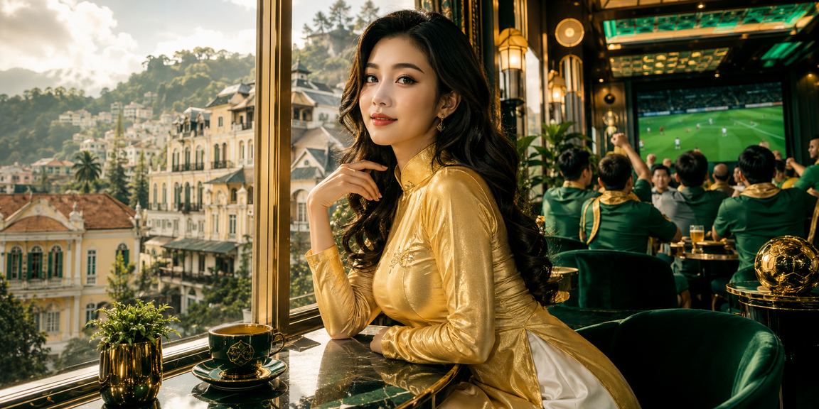 Người chơi bài mặc áo dài tại Đà Lạt trong không gian trò chơi truyền thống