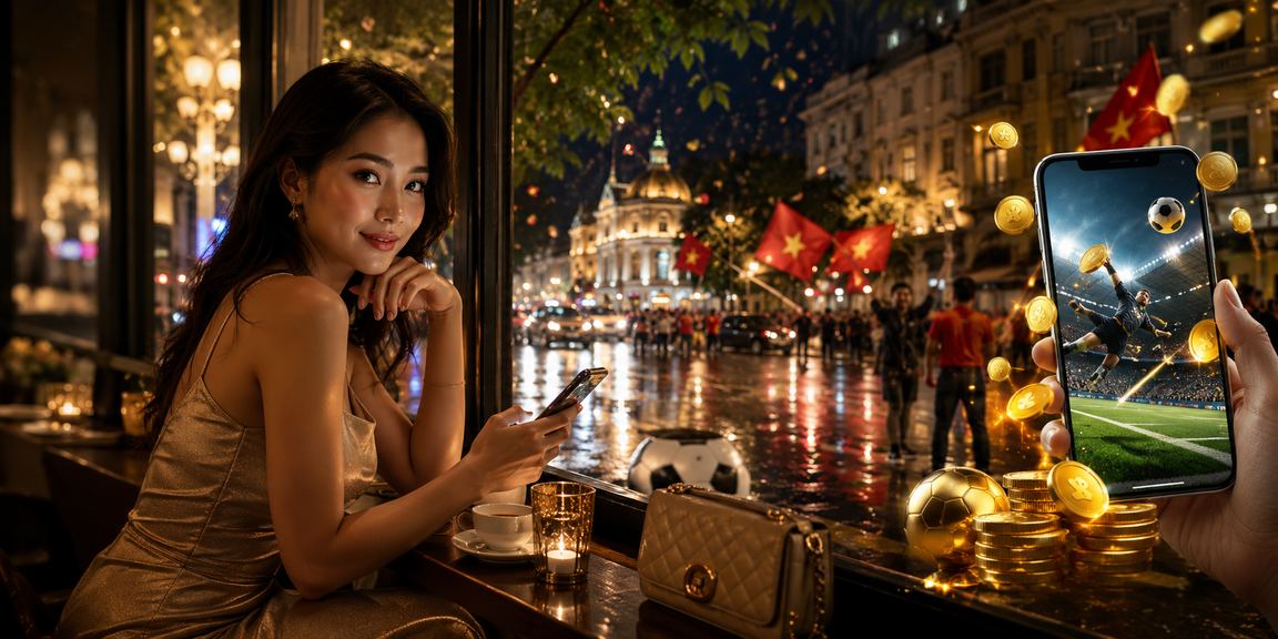 Người dùng Hà Nội theo dõi kết quả cá cược bóng đá cùng ly cà phê buổi sáng